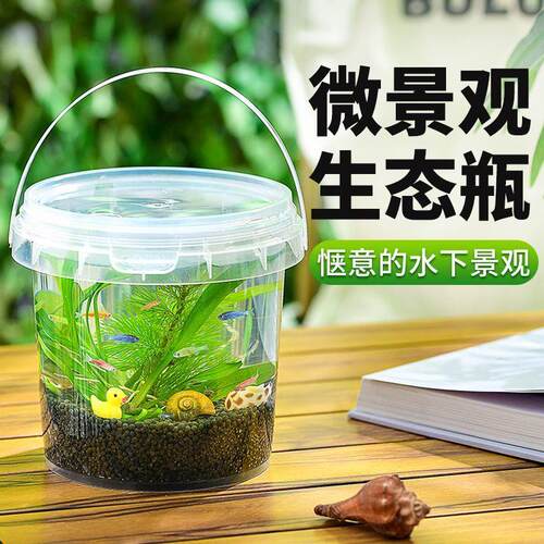手提式生态新景观瓶移FA563997旅行鱼缸面办公懒人桌手百搭水族动