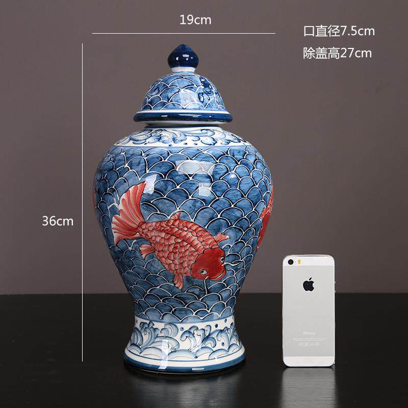 正品古瓷新中式创意家居装房饰品典陶瓷果盘客厅餐桌样板陶摆件送