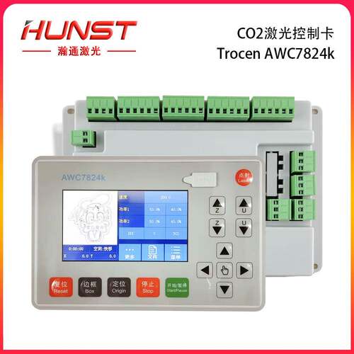 HUNST激光切割机控制卡雕刻机乾城主板运动系统AWC7824k控制系统