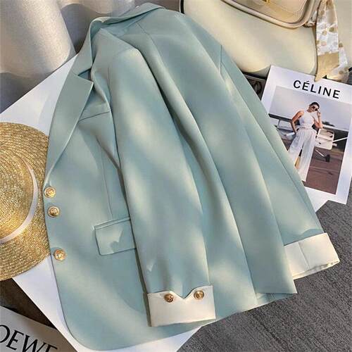 Blue suit jacket for women, mini suit for women