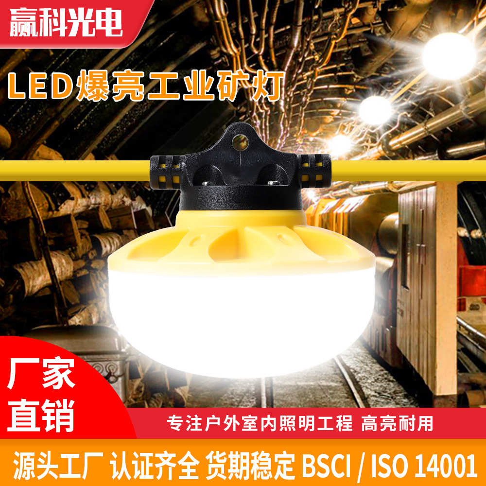 工矿灯跨境灯施工工业隧道 车库仓库矿井灯照明led新品工地串灯