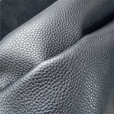 新款厂价现货供应 牛纤皮可压印LOGO有grs证成卷荔枝纹再生皮革