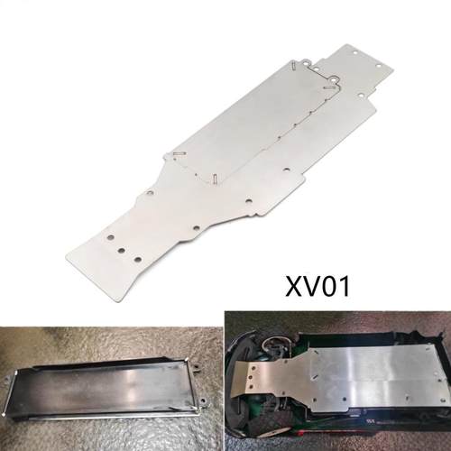 田宫XV01护甲304不锈钢底盘前后护板防刮防划板TAMIYAXV-01
