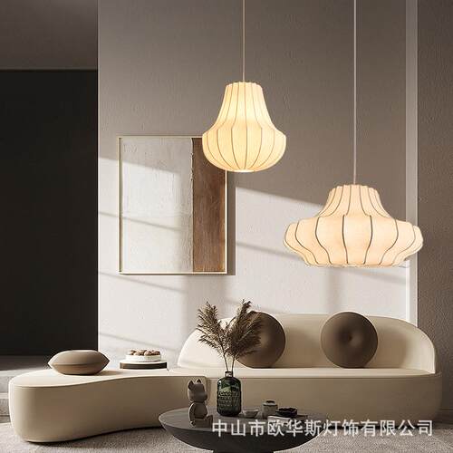 新款蚕丝吊灯客厅灯具现代简约北欧大气高档创意卧室餐厅led灯饰