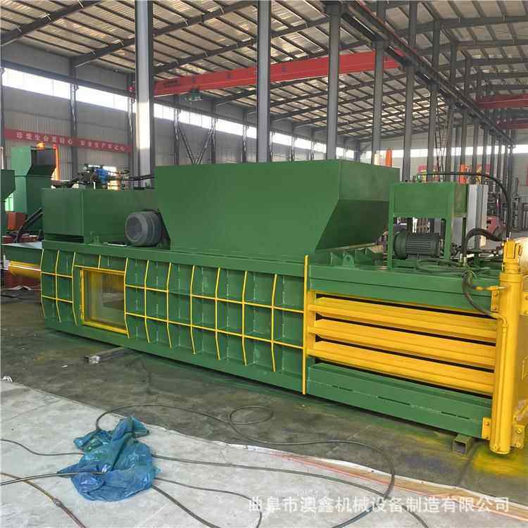 120吨残膜卧式液压打包机加厚机身提升门棉花全自动压块机