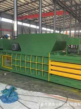 120吨残膜卧式液压打包机加厚机身提升门棉花全自动压块机