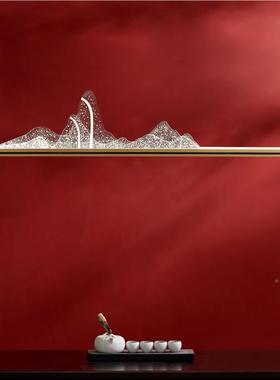 中新风式吊中国山水餐厅吊灯书房茶室灯禅意吊36233灯长方形吧台