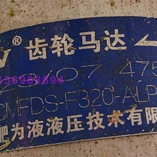 合肥CMFDS-F320-ALP2S齿轮马达液压马达高速马达液压厂家