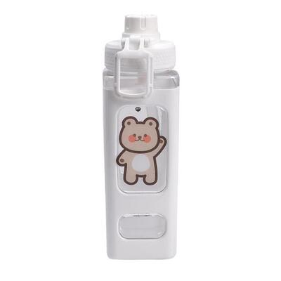 Kawaii Bear Water Bottle For Girls Cute Plastic School Gym