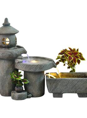 假台山流DR2372喷泉摆件庭院水景阳鱼池台室水内景观造景玄关露花