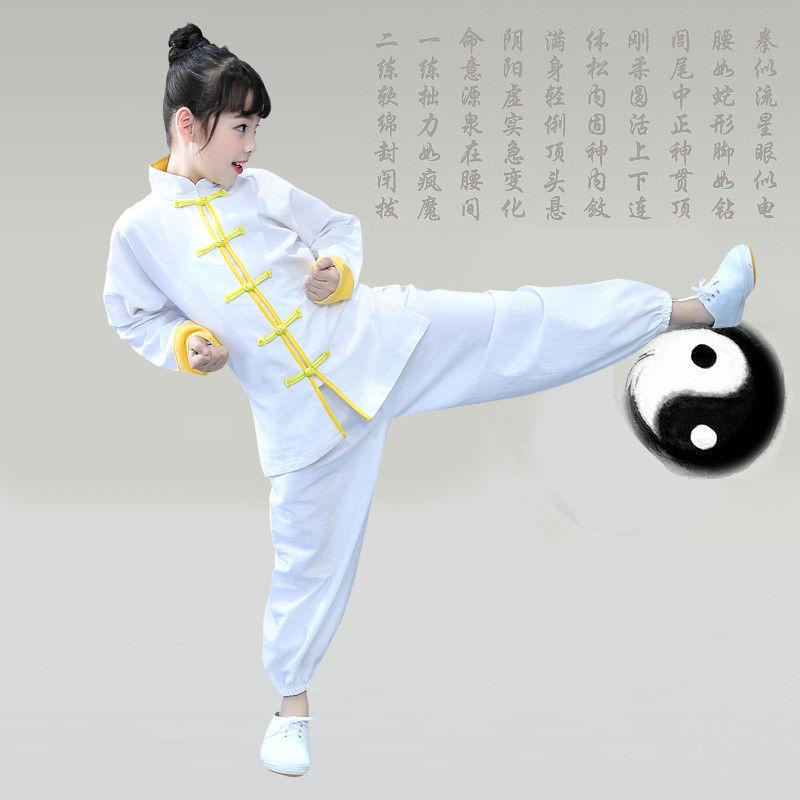 儿童武术武术服装棉麻儿童演出服