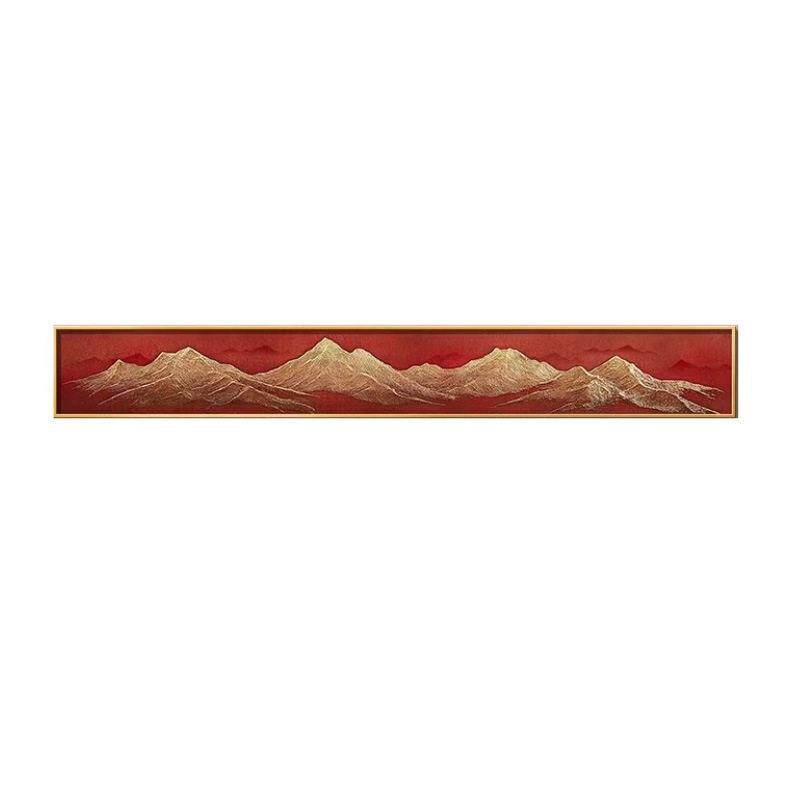 《日照金山》新中式背景墙装饰画定制书房落地画客厅挂画茶室壁画