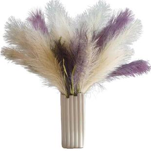 北欧INS网红仿真花芦苇假花轻奢家居装饰餐桌花瓶摆件毛绒花蒲苇