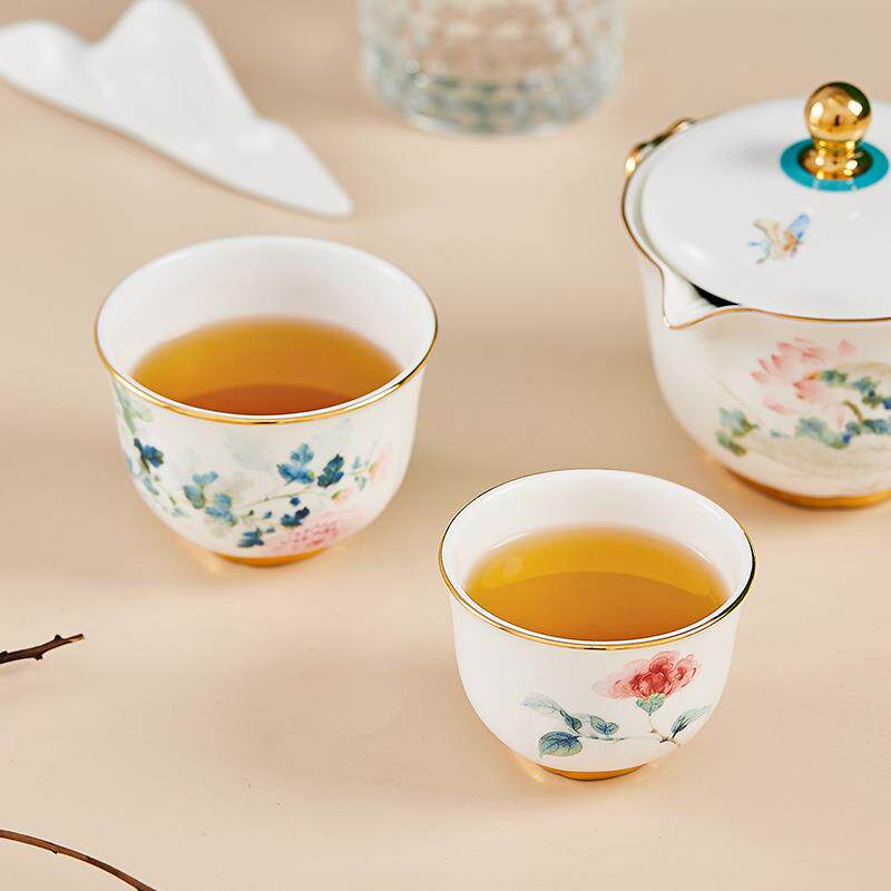 旅行茶具套装简约户外便携式骨瓷快客杯一壶二杯办公室功夫泡茶壶