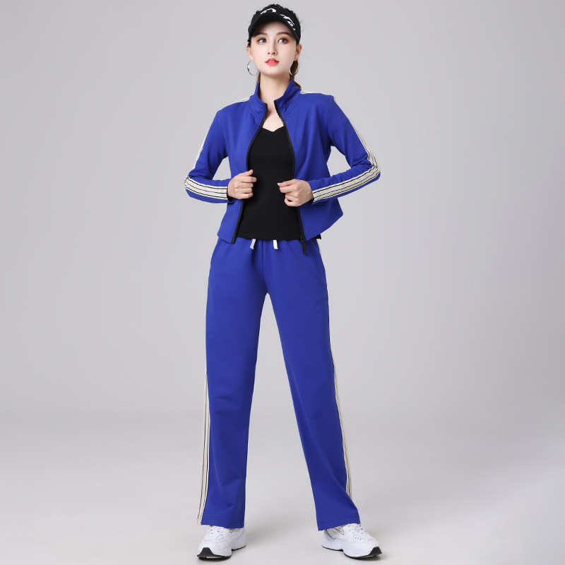 莫秋季时尚新款妲秋冬网服装长袖沐红步广场跳舞运动装舞鬼套装舞