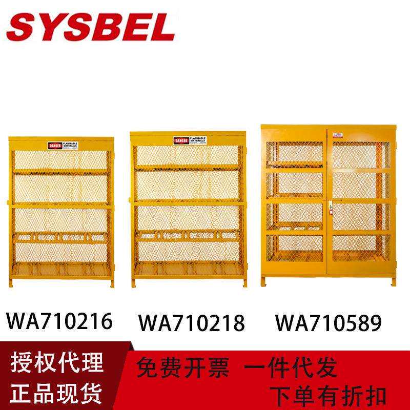 西斯贝尔网状气瓶柜LPG压缩气体防盗WA710216WA710318WA710589
