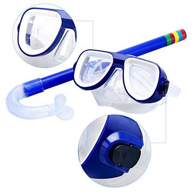 Kids Diving Goggle Mask Breathing Tube Shockproof Anti-fog D