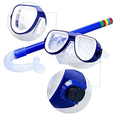 Kids Diving Goggle Mask Breathing Tube Shockproof Anti-fog D