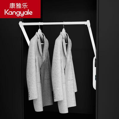 衣柜智能升降衣架衣帽间嵌入式伸缩晾衣架红外线感应回升衣杆