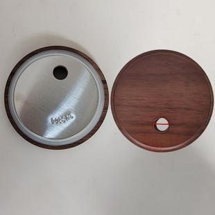 杯盖带孔木质通用防尘盖马克杯玻璃杯飘逸杯可插吸管水杯盖吸管盖