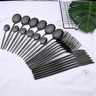 Set Dinnerware Western 餐具 Steel Cutlery Stainless 24pcs