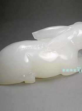 阿富汗白玉十二生肖玉石摆件 居家礼品摆饰