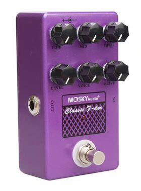 MOSKY F-DER 美芬箱头箱体模拟 单块效果器 电吉他前级 清音 失真