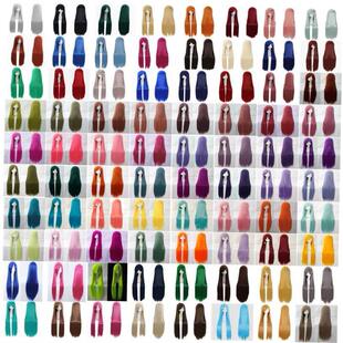 wig cosplay fashion women long Straight hair Red black blue