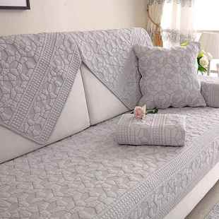 沙发10235259垫纯棉四2布艺约全棉季 坐垫现代通用盖布025防滑简沙