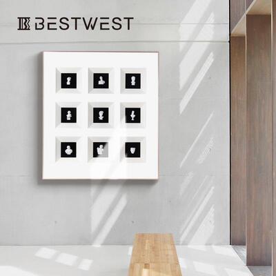 博西家居西奢方人物420轻装饰挂画客厅沙发背景高档墙壁画玄关走