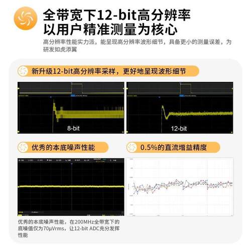 Siglent/鼎阳12-bit高清示波器SDS1074X HD 2G采样率 4通道原装