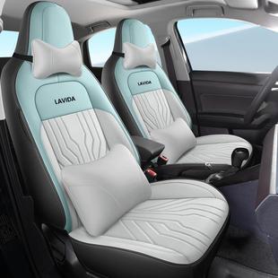 大众朗新逸锐XR专用车座套四季 527通用全汽围坐垫透气皮革座包椅