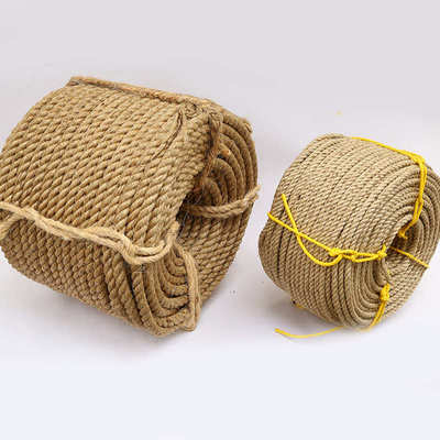 白棕绳三股园艺装饰剑麻绳 护栏船舶麻绳 猫抓板缆渔民用绳现应