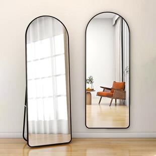 拱形支架高清穿衣全ITH镜高商场可悬挂贴墙试镜卧室衣寝室档落地