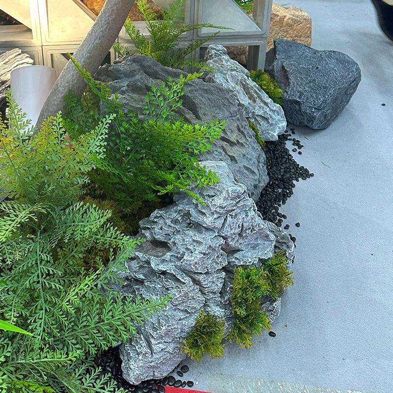 仿真假石头泡沫假山青龙石头绿植室内造景软装道具假英德石摆件
