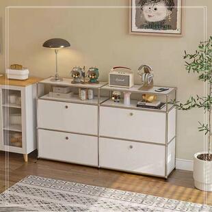 简约现代USM中古不锈钢电视柜储物模块客厅ins极简斗柜组合餐边柜