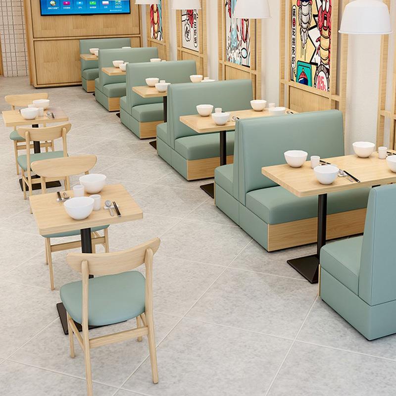 现代餐厅家具餐桌套装豪华餐椅卡座餐厅桌椅咖啡厅座椅快餐沙发