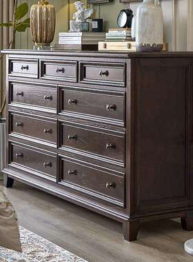 九斗柜斗柜实木简约现代ETP卧室美式抽屉柜橱五斗子客厅收纳柜复