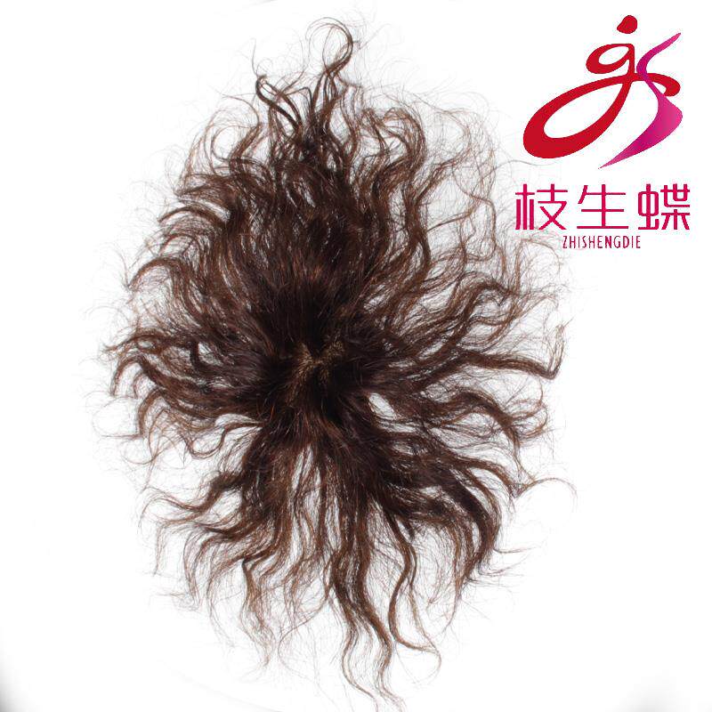 新款枝生稀形蝶假发真发丝头顶头皮璇卷发直发片补疏薄款隐人补发
