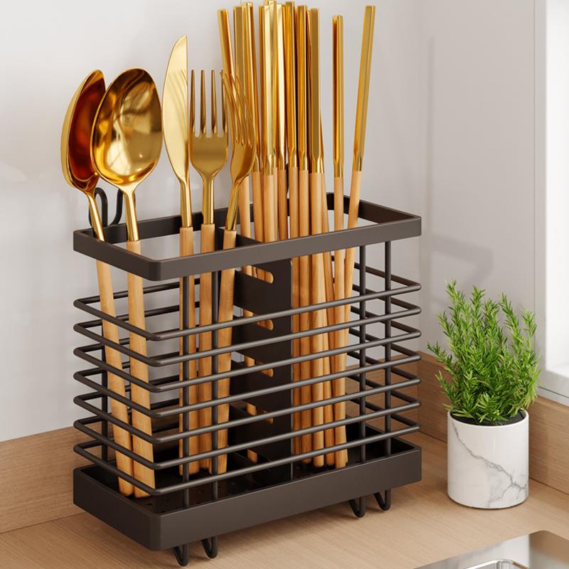 不锈钢筷子收纳盒筷子笼壁挂式筷笼家用放勺子筷子筒置物架筷子篓