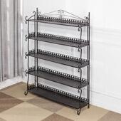 柜免安装 置物架简易门口不锈钢鞋 架多层家用客厅落地式 入门铁艺鞋