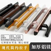 有无框门拉手 关白钢门防火门门商铺门 黑拉 双开 加厚玻璃门把手