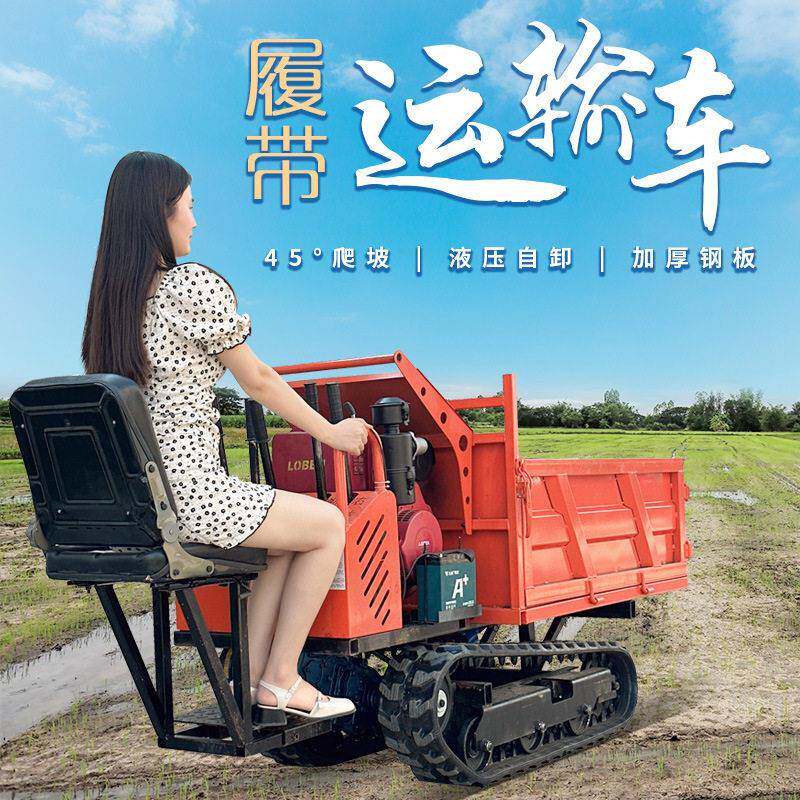 安宇爬山虎1吨小型履带运输车爬坡载重全地形运料机农用自卸车