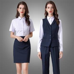 子衬衫 藏青色行服裤 西装 长裤 光大银行新款 工作服制服工装 女西裤