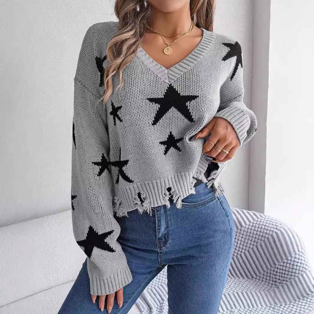 fashion and european pullover female sweater jacquard