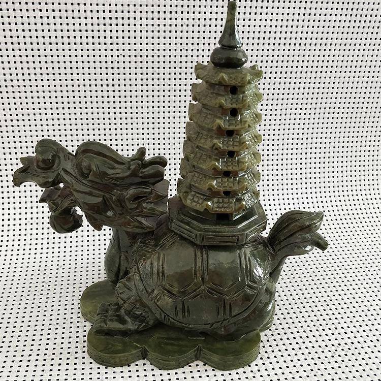南玉龙龟文昌塔摆件电视柜家居办公室工艺品摆设