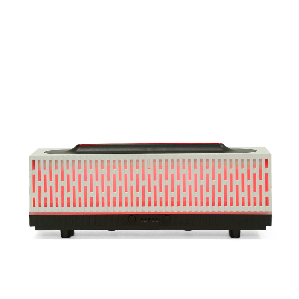 新品条纹镂空3D火焰净化空气增湿机香薰机室内桌面加湿器批发