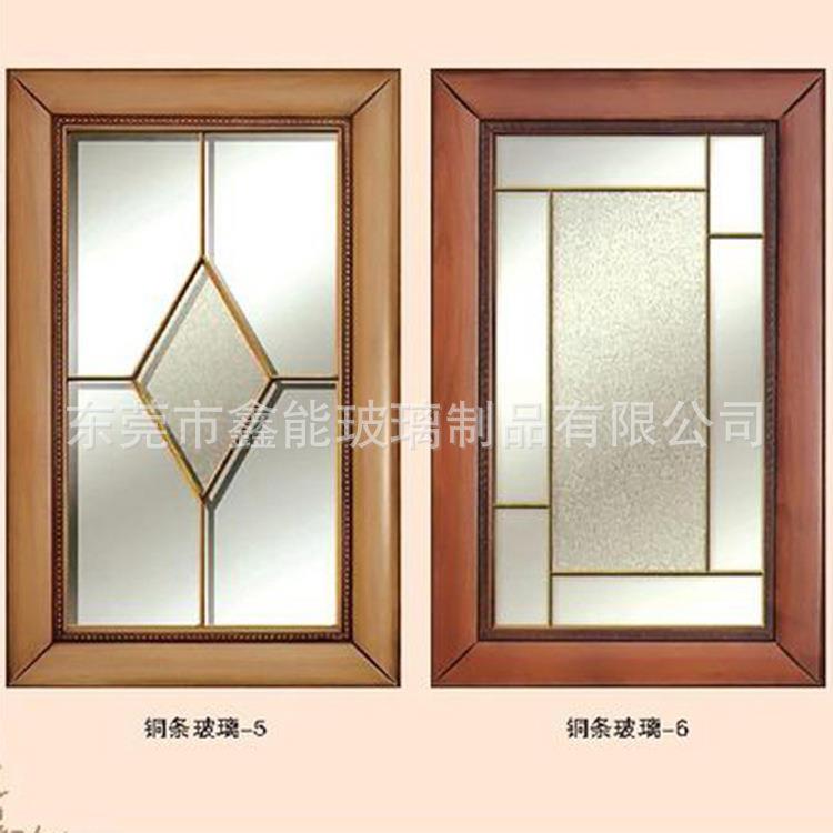 外贸出口金属嵌条中空玻璃工艺玻璃镶嵌铜条18MM钢化镶嵌铜条玻璃