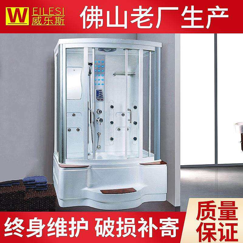 豪华电脑家庭冲浪按摩蒸汽房钢化玻璃蒸汽整体浴缸淋浴房925