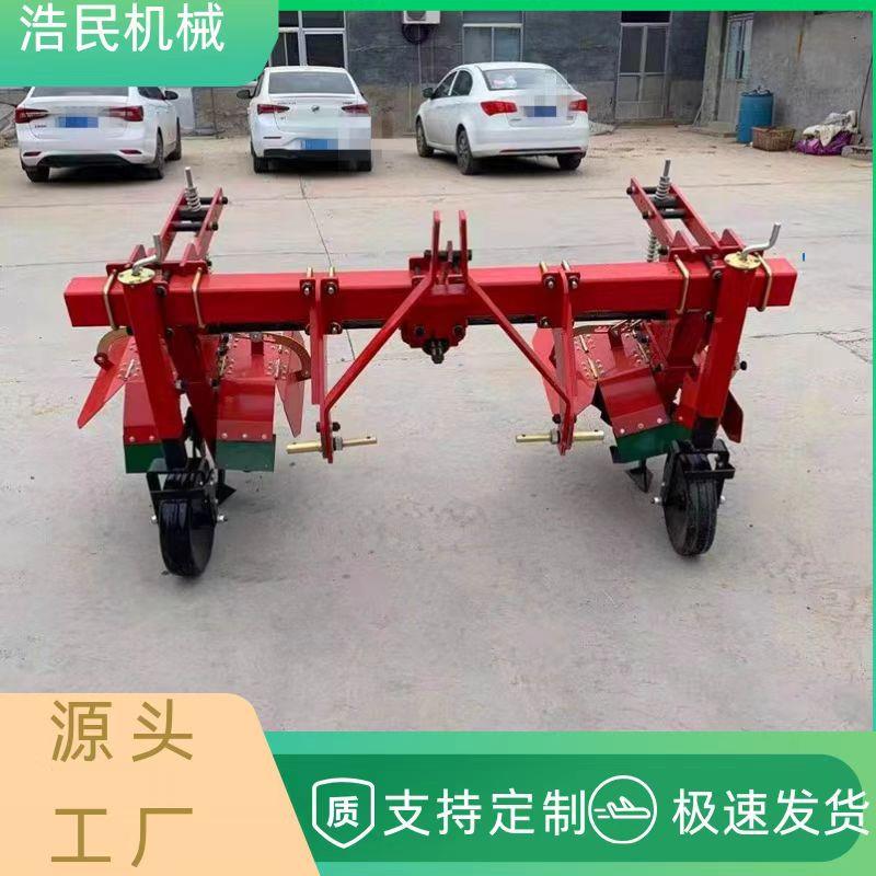 拖拉机悬挂土豆培土机双行马铃薯种植三行膜上覆土上土机效率
